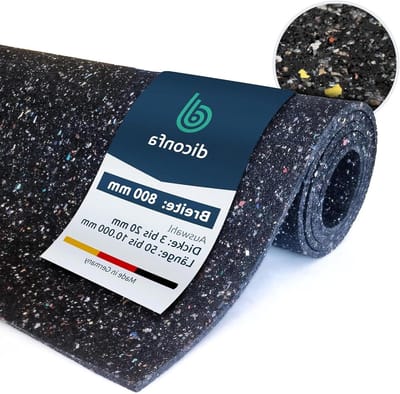 Bouwbeschermingsmat Rubber - Rubberen Mat - Ondergrond Beschermen - Waterdoorlatend Antislip - 80cm x 210cm - Zwart