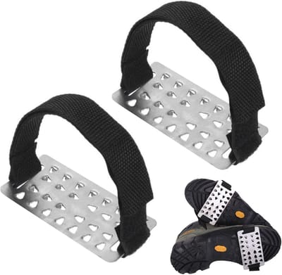1 paar schoenovertrekken met stijgijzers, winter-outdoorproducten, antislip punten, wandelpunten, schoenaccessoires, geschikt voor sneeuw en ijs