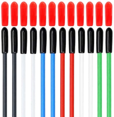 Plastic Antenne Bescherming Tube met Doppen voor RC Voertuigen en Drones - Set van 12