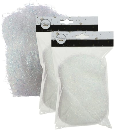 Kerstversiering engelenhaar wit 40 gram