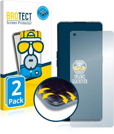 BROTECT - Screenprotector voor Oppo Reno 4 Pro - Folie Beschermfolie matte volledig dekking 2 Stuks
