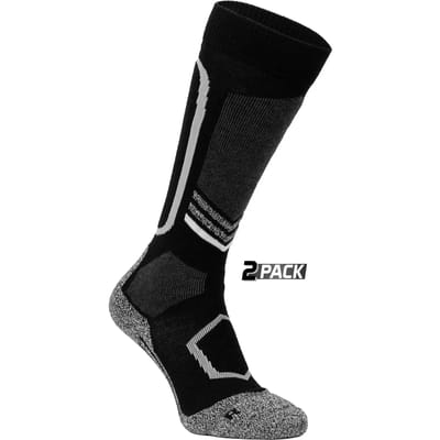 Starling Skisokken Merinowol - 2-pack - Maat 35/38 - Zwart - Lichte Compressie