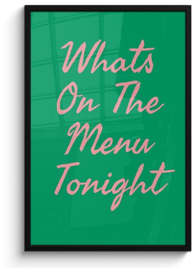 Poster in lijst - Fotolijst 60x90 cm - Posters - Menu - Quote - Roze - Posterlijst zwart - Decoratie - Wanddecoratie woonkamer - Muurdecoratie slaapkamer
