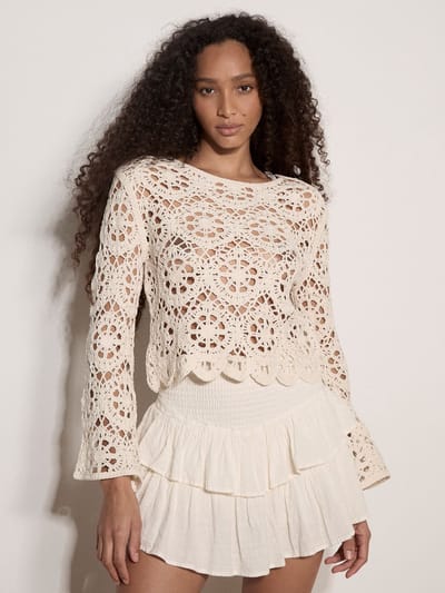 Boho katoenen top met bloemenprint