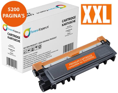 Brother TN-2320 - Toner Zwart - 5200 pagina's - Huismerk Compatible - Geschikt voor Brother DCP-L2500 Series DCP-L2500D DCP-L2520DW DCP-L2540DN DCP-L2560DW DCP-L2700DW HL-L2300 Series HL-L2300D HL-L2320D HL-L2321D HL-L2340DW HL-L2360DN HL-L2360DW