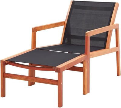 Tuinstoel met voetensteun - Balkonstoel tuinstoel - Ontspannen in de tuin - Hoge rugleuning - 1.0 Count - Effen