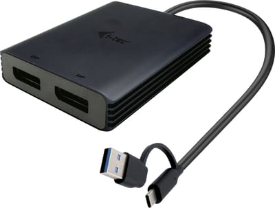 i-tec USB Adapter [1x USB-C, USB-A - 2x DisplayPort] I-TEC USB-A/USB-C Dual 4K DP Video Ada. 0 mm Metaal
