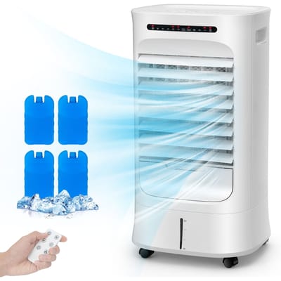 Coast 3-in-1 Mobiele Luchtkoeler Ventilator & Luchtbevochtiger 10L Watertank - 39x33x74cm  - Wit