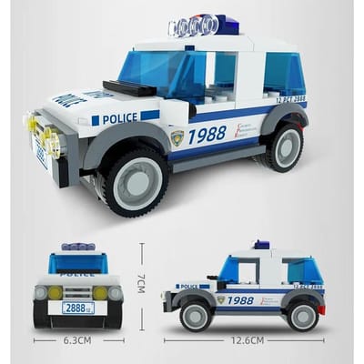 5 Styles Voiture de Police de Ville Camion Véhicule d'Ingénierie Briques de Construction Briques DIY Ensemble Jouet Cadeau Enfants