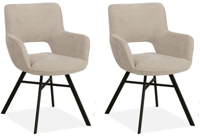 MX Sofa - Eetkamerstoel Mercury - Toffee (set van 2 stoelen)