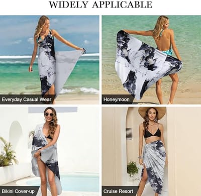 Sarong Spaghetti Band Badmode Wrap, Bikini Wrap Spaghetti Band Strand Badmode Jurk, Vakantie Lange Strand Jurken Handdoek, Dames Sarong Zwem Cover Up, Trendy Lange Badmode Cover Up voor Dames