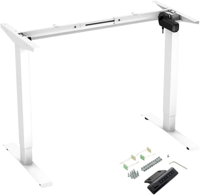 CAVO Tafelonderstel TG1-80 wit elektrisch in hoogte verstelbaar 702 - 1202 mm breedteverstelling 811 - 1302 mm draagvermogen 80 kg