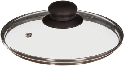 5Five Universele pannendeksel voor pannen van 17,5 cm - glas - stoomgaatje - D17,5x H6 cm