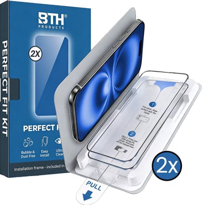 Screenprotector - Geschikt voor Apple iPhone 16 - 2 Stuks - Met Installatie Frame - Perfect Fit Kit - Gehard Glas - Beschermglas - Exacte Uitlijning - Tempered Glass - Screen Protector - Case Friendly - Eenvoudig Aanbrengen