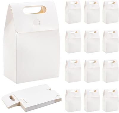 Dailygoody - Snoepdoosjes - Gastgeschenken - Duurzaam en Luxueus - Witte Kraftdozen - Feestsnoep - Perfect voor Iedere Gelegenheid