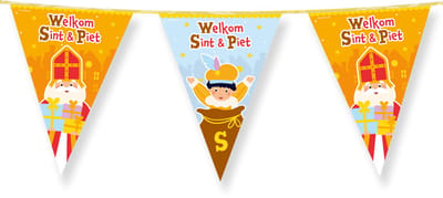 BTH - Slingers - Welkom Sint & Piet - Sinterklaas - Vlaggenlijn - Slinger- Vlaggenlijn - Sinterklaas Decoratie - Sint