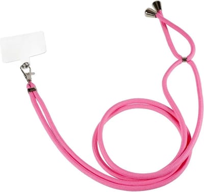 Telefoonkoord Universeel - Koord - Cord - Telefoonbandjes - Ketting voor Smartphone Koord - Phone Cord - Telefoonketting - Roze