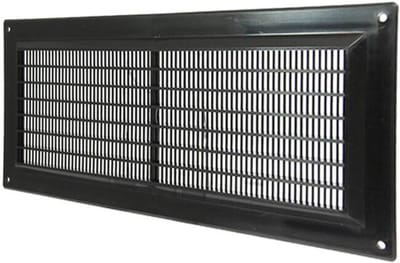 Europlast Ventilatierooster rechthoekig met grill 130x300 zwart - VR1330M