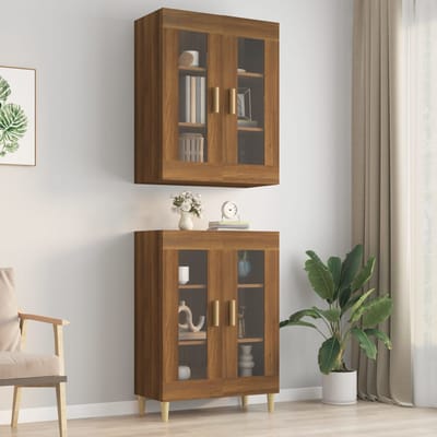 vidaXL - Bovenkast - 69,5x34x90 - cm - bruin - eikenkleur
