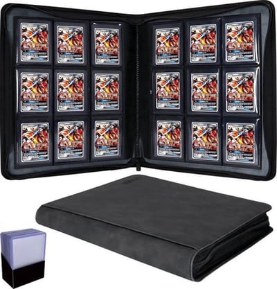 LotaHome Toploader Binder XXL - Verzamelmap voor 252 kaarten met rits - Zwart