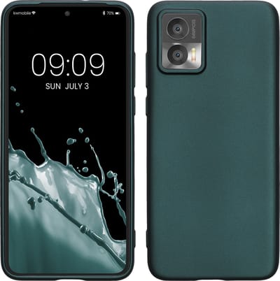 kwmobile telefoonhoesje geschikt voor Motorola Edge 30 Neo - Hoesje voor smartphone - Back cover in metallic petrol