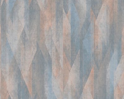VINTAGE RUIT BEHANG | Scandinavisch - blauw beige oranje - A.S. Création Metropolitan Stories 3