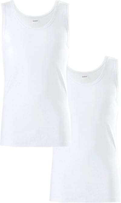 Damart - Set van 2 Essential tanktops van zuiver gekamd katoen - Heren - Wit - (94-101) M