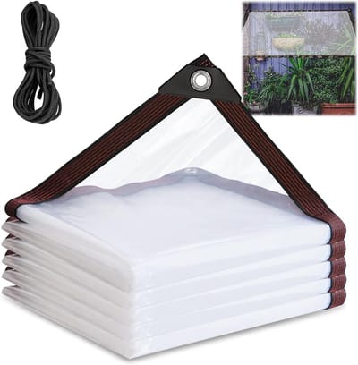 Transparant Zeil met Metalen Oogjes voor Buiten - Waterdicht en Winddicht