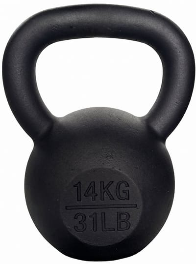 AJ-Sports Kettlebell Pro Gietijzer 14 kg - Kettlebell - Gewichten - Krachttraining - Zwart - Fitness - Geschikt voor Crossfit & Fitness