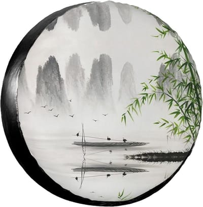 Reservebandhoes - Bandenbakken Beschermhoes - Voertuig Bescherming - Waterdicht Stofbestendig - Universeel 14-17 Inch - Landschap Schilderij