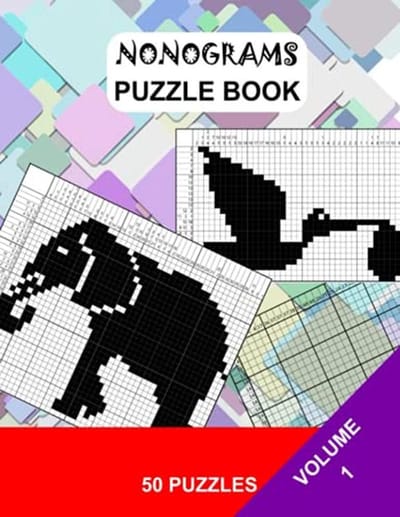 Nonogram Puzzelboek: Hanjie Puzzels en Picross Opdrachten | 50 Puzzels en Oplossingen | Dierenafbeeldingen | Volume 1