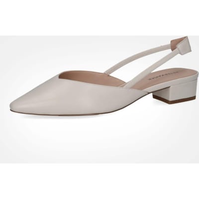 Slingpumps van echt leer - gebroken wit - Gr. 5,5 van Goldner Fashion