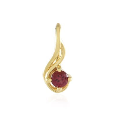 Cavill - Zilveren hanger verguld - Rode spinel edelsteen 0,082 ct - 925 Sterling zilver - Luxe ronde Tanzania hanger dames sieraden