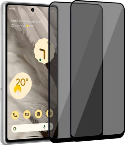 2x Geschikt voor Google Pixel 7a Privacy Screenprotector - Privé Beschermglas- Privacy GuardCover