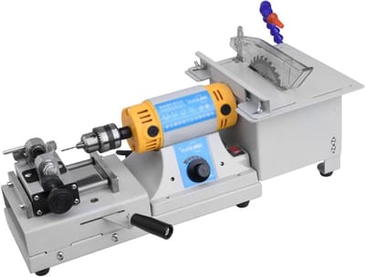 Mini Steenzaag Slijpmachine - Edelsteen Polijstmachine Sieradenzaag - Precisie Bewerking - 3-in-1 Multifunctioneel - 750W 10000 Tpm - Metaal