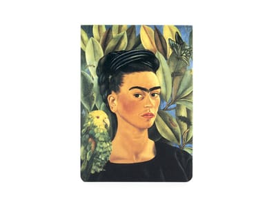 Lanzfeld Frida Kahlo - Notitieboek A6 - Blanco - 36 Pagina's - Zelfportret met Bonito - Softcover