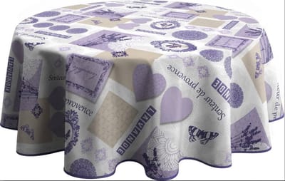 Tafelkleed anti-vlek Lavande violet rond 160 cm Tafellaken - Decoratieve Tafel Accessoires - Woonkamer Decoratie - Bonne et Plus®