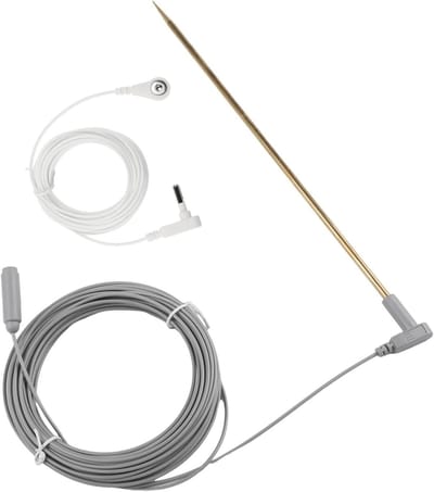 Koperen Aardingsstaaf - Aarding Kit - Veilige Aarding - Eenvoudige Installatie - 30cm 16m Draad - Koperkleurig