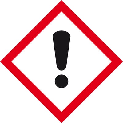 GHS07 irriterende stoffen sticker 100 x 100 mm