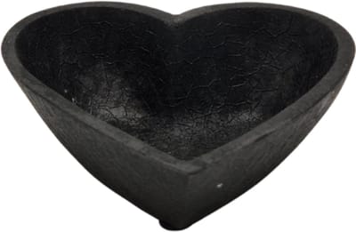 Deco4yourhome® - Schaaltje - Hart - Amberblokje Schaaltje - Snoepschaaltje - Zwart