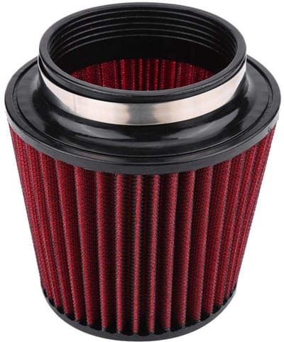 Dailygoods- Luchtfilter Universeel Sportluchtfilter - Luchtreiniger Rond - Kegel Luchtfilter - Inlaat Luchtinlaat - Doorstroming 100 mm - Verbeterde Prestaties - Inlaatfilter