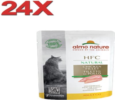 Almo Nature HFC - Kattenvoer - Maaltijdzakje Kipfilet - 24x55gr