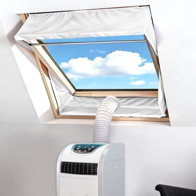 Dakraam Airco Afdichting - 2x230cm Zelfklevend & Scheurvast - voor Kiepramen - max. 460cm Omtrek - Wit - 1 Set
