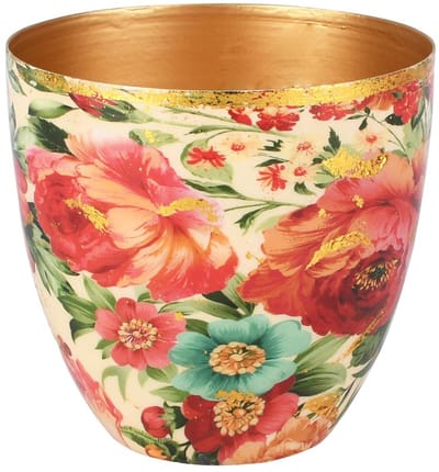 Dekoratief | Bloempot 'Blush Orangery', metaal, 13x13x13cm | A258057