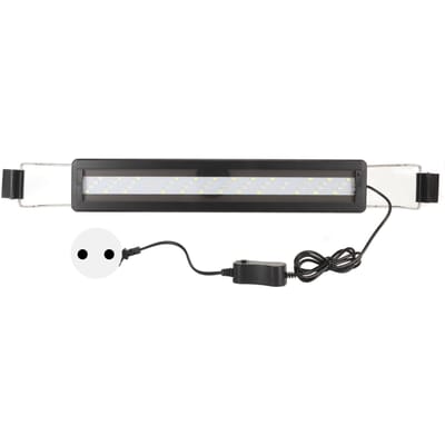 Lampe LED pour aquarium 4 rangées, résistante aux éclaboussures, ultra-mince, lumière LED à changement de couleur avec extension black