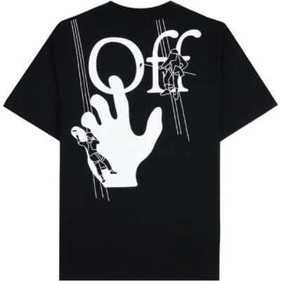 Off-White Patroonprint Korte Mouw T-shirt Heren Tops Zwart OMAA038E20JER0011001 S gray