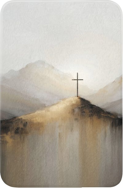 WC mat 40x60 cm - Antislip - Heuvels - Abstract - Kruis - Christendom - Toiletmat - Vloermat - Douchemat - Toilet tapijt - Toiletmatten