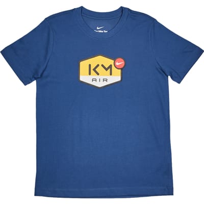 Nike Kylian Mbappe Df T-shirt T-shirts Kinder - Blauw - Maat 158 - 170 CM - Katoen Jersey