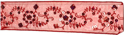 Rojafit Elastische Cult "Flower Power" Haarband 5 cm. Breed - Pailletes Rood