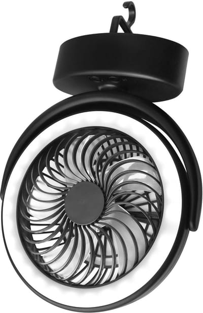 Dailygoody - Camping licht - Draagbare ventilator - 180 graden draaibaar - USB - Lichtgewicht - Geschikt voor buitenactiviteiten - Opvouwbaar